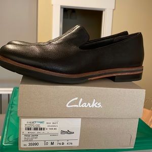 Clarks Black W-Frida Loafer sz 10 (1)